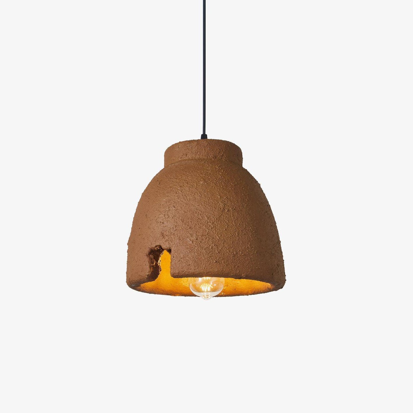 Handcrafted Wabi-Sabi Resin Pendant Light With Soft Glow