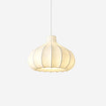 Elegant Pendant Light With Silk Pleated White Shade