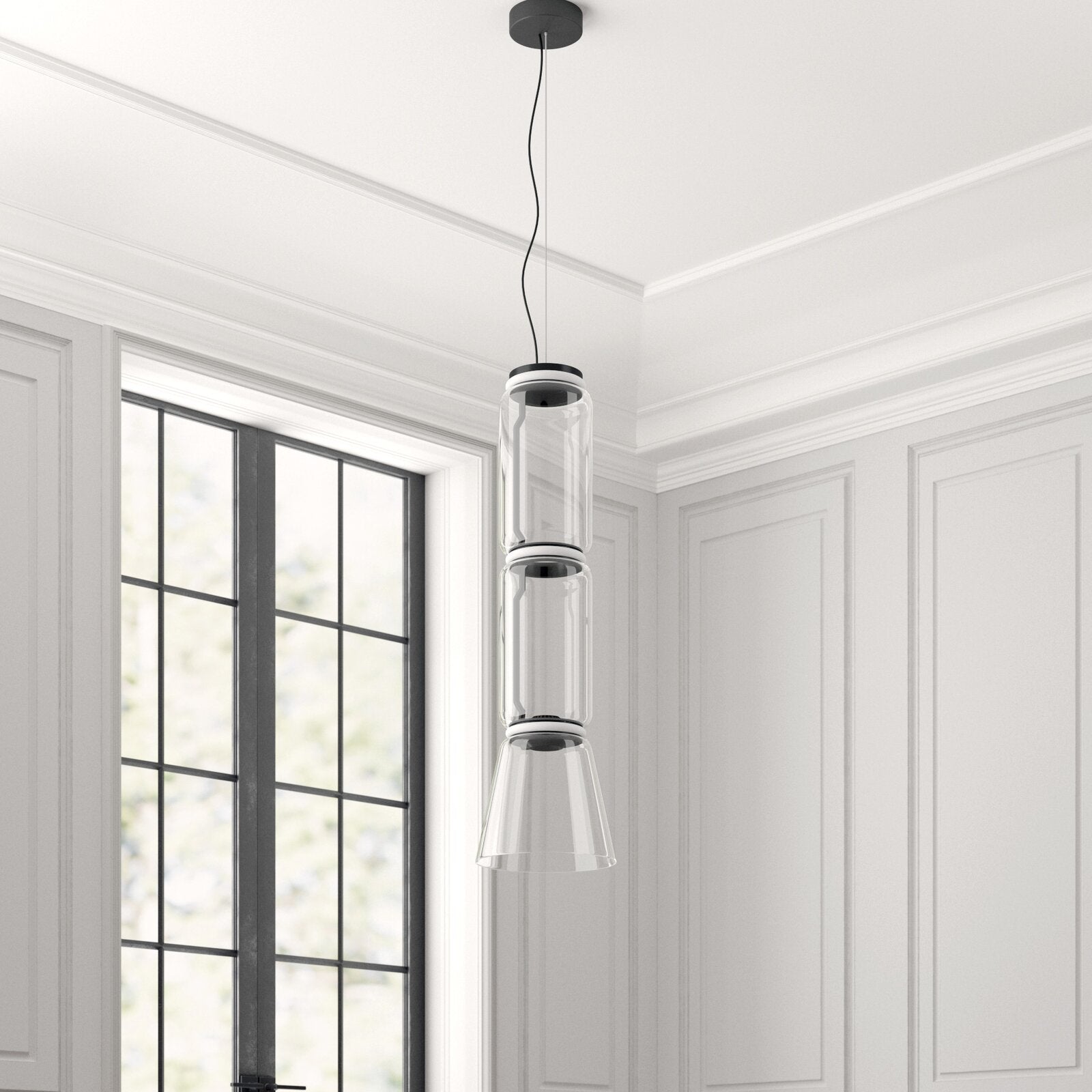 Industrial LED Pendant Light With Adjustable Color Temp