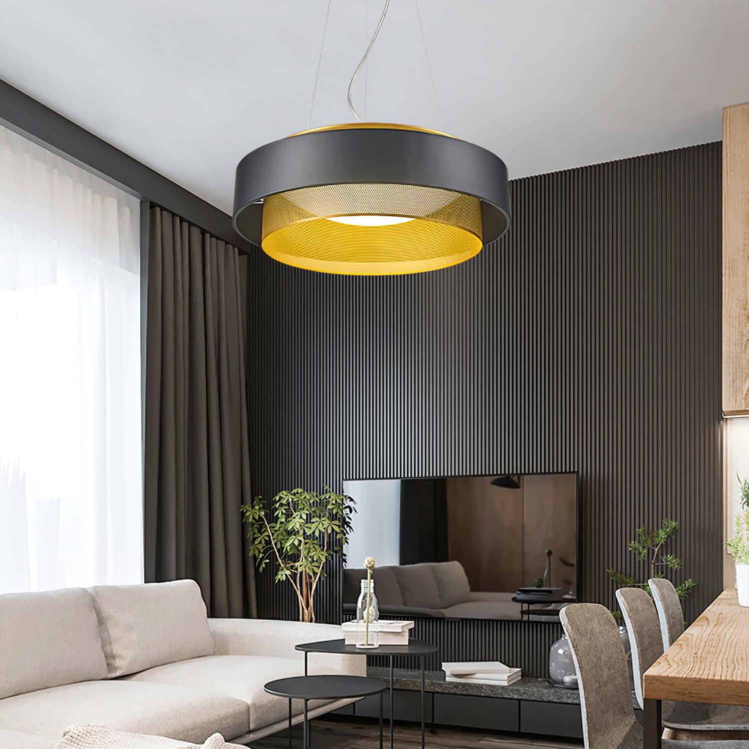 Round Pendant Light With Integrated LED