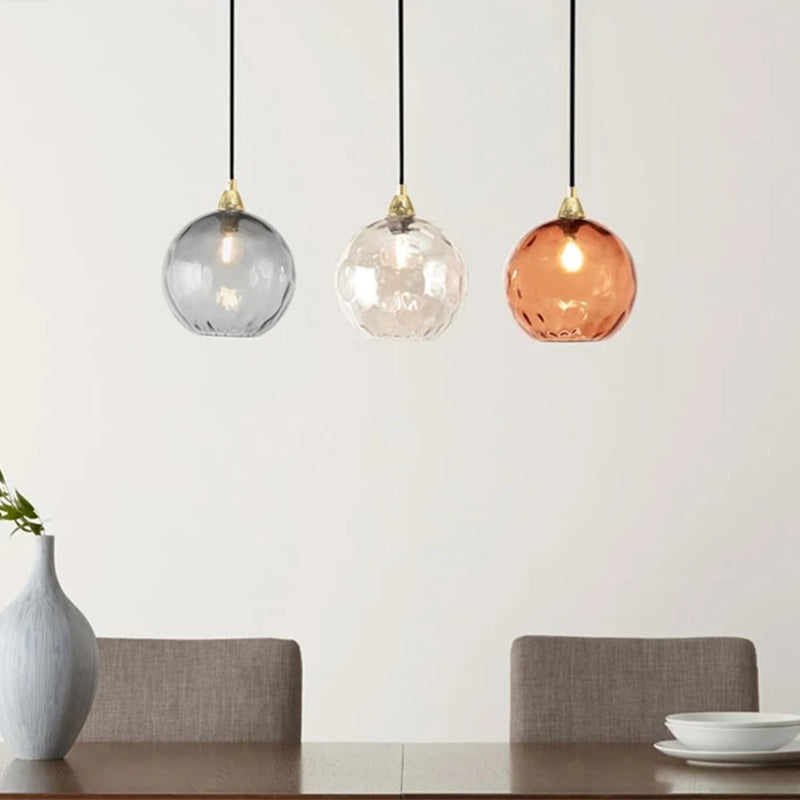 Glass Pendant Light With Water Ripple Effect