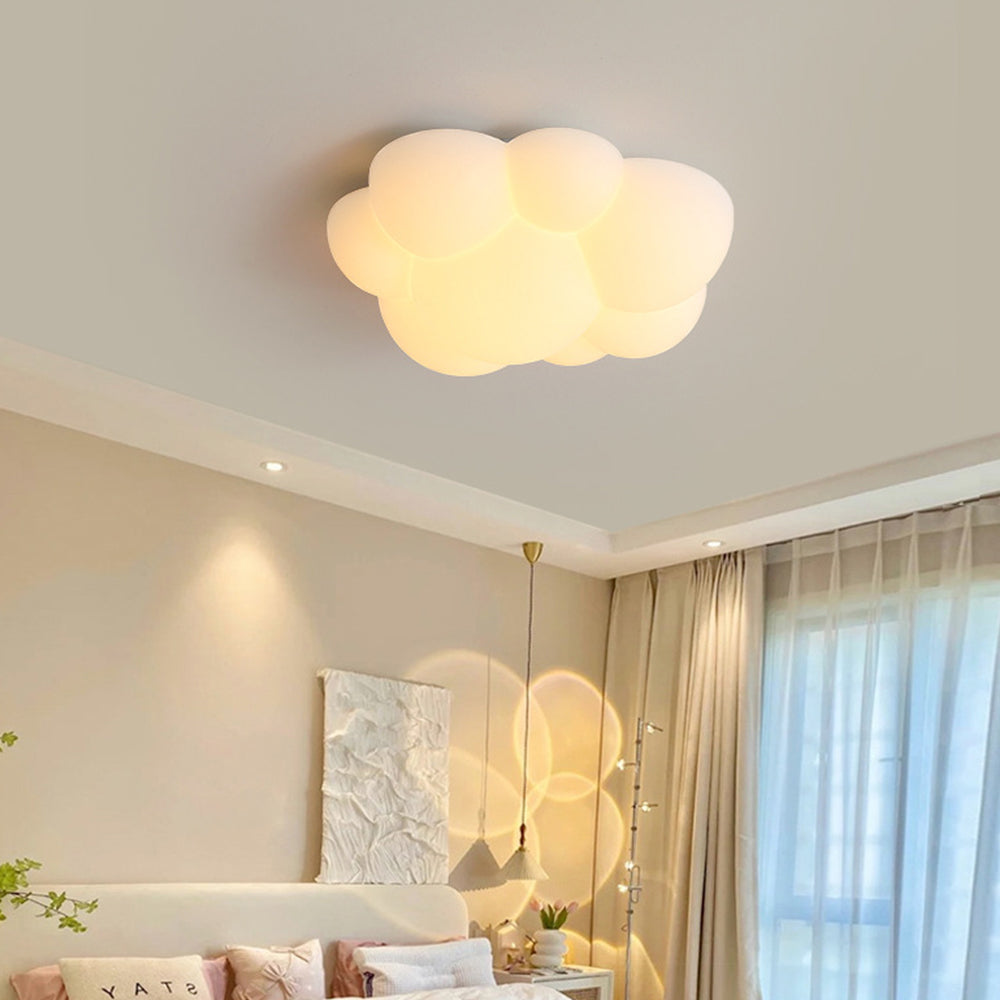 Fluid Led Ceiling Nordic Cloud LED Flush Mount Ceiling Light Dimmable Colour Temperature ...