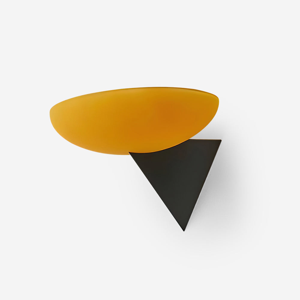 Matte Black Dimmable Metal And Glass Wall Lamp
