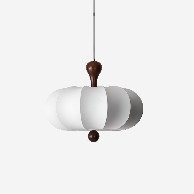 White Pendant Lamp With Fabric Shade