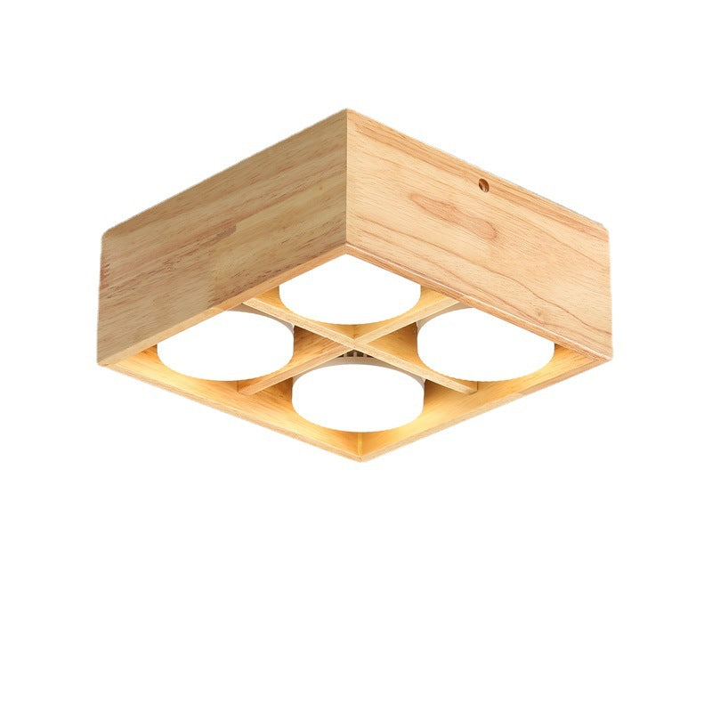Muto Wooden Ceiling Light With 3 Colour LED Board