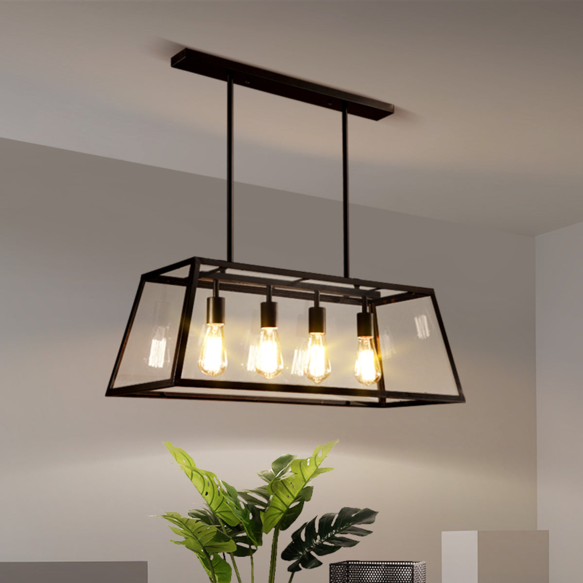 Lampe Suspendue LED Industrielle Noire Pour Éclairage Durable
