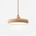 Travertine Pendant Light With Warm Ambient LED