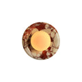 Elegant Round Marble Wall Sconce With Glass Shade