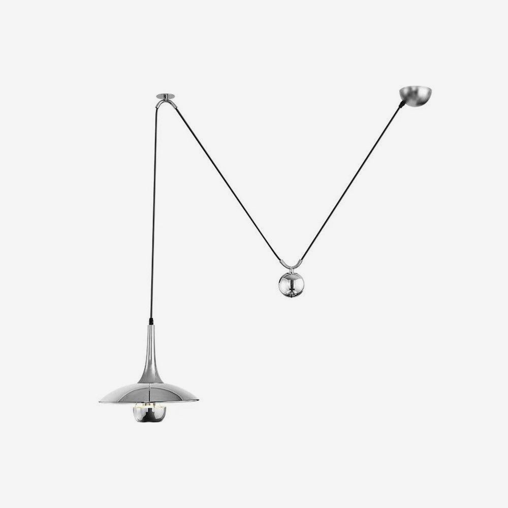 Suspension Poulie Réglable Chrome Éclairage Contemporain