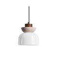Premium Travertine Dome Pendant Light With Layered Glass