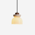 Travertine Dome Glass Pendant Light With Diffused Glow