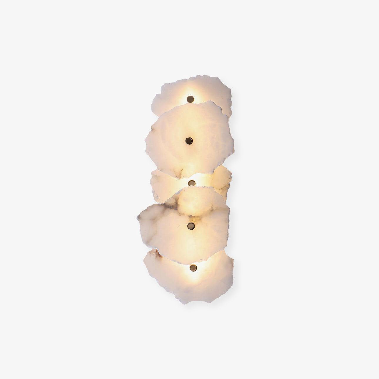 Alabaster Floral Wall Lamp With Soft LED Light