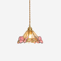 Butterfly Stained Glass Pendant Light With Warm Glow