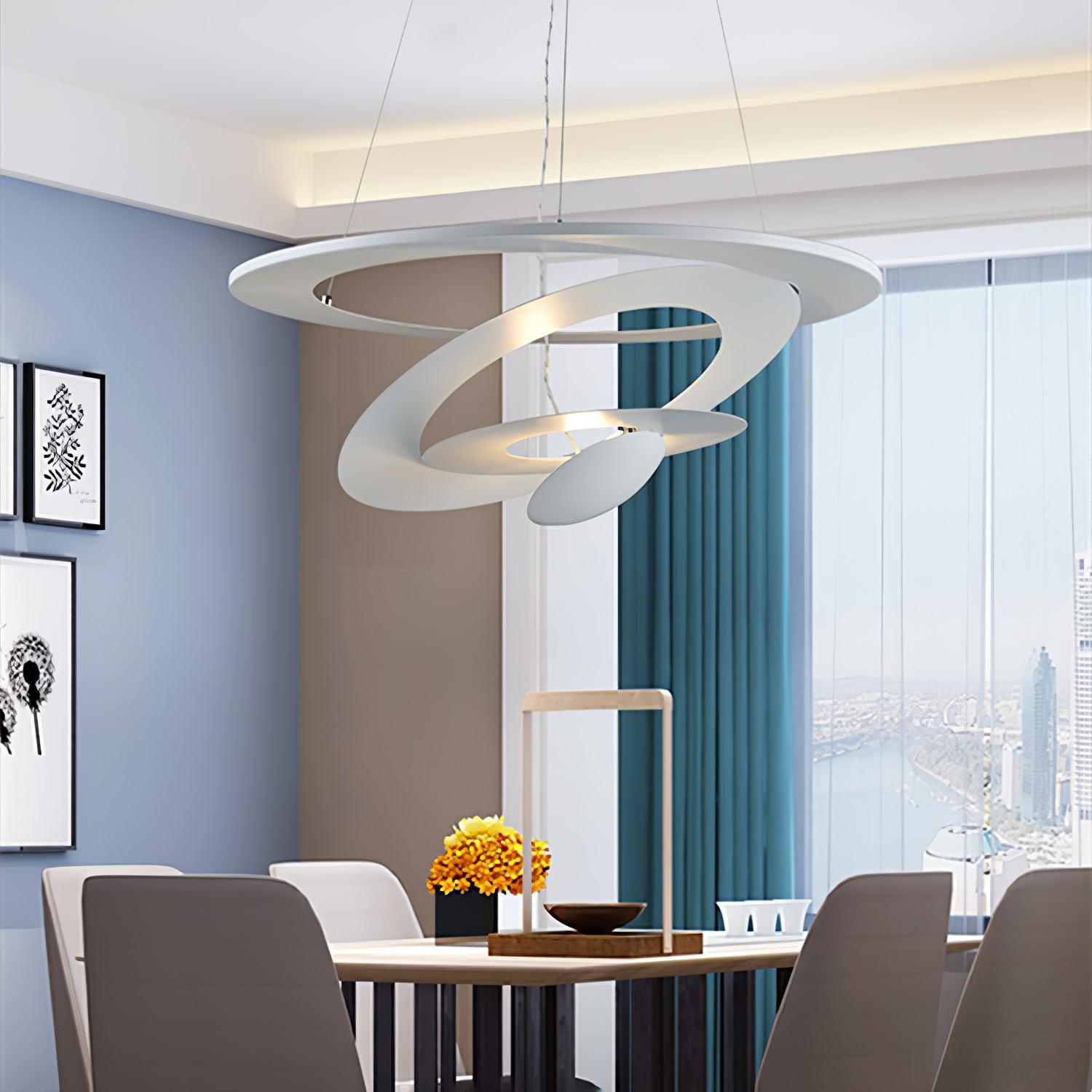 Lumenia Modern Aluminum Pendant Light Warm Glow