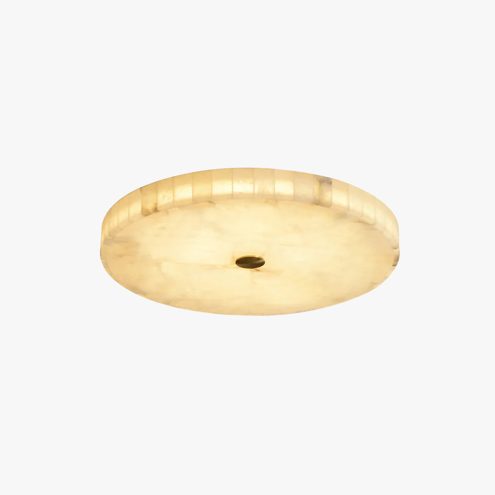 Natural Alabaster Round Ceiling Light For Warm Ambience