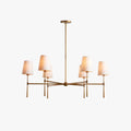 Linen Shade Pendant Light With Warm Mid Century Glow