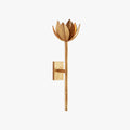 Floral Petal Wall Light With Plaster Texture And Metallic Finishes