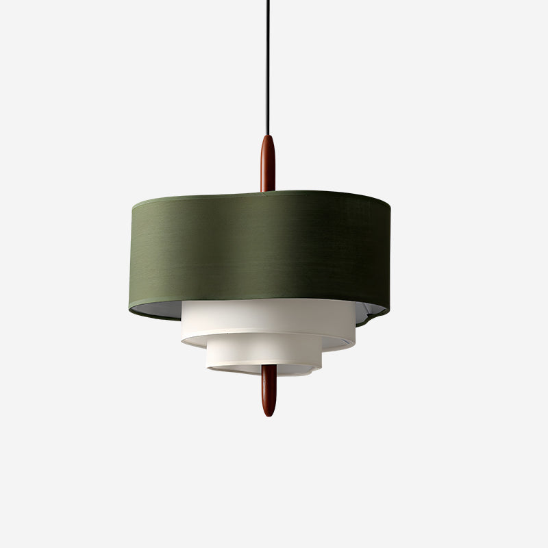 Green Fabric Pendant Lamp For Cozy Ambience