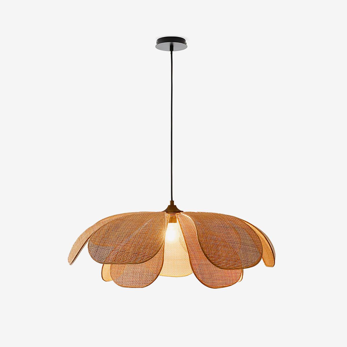 Petal Rattan Pendant Light For Warm Ambient Glow