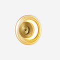 Brass Circular Wall Light With Built In LED And Three Colour Modes