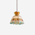 Suspension Jardin Verre Tacheté Motifs Floraux Pour Eclairage Vintage