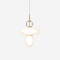 Brass and Glass Pendant Light with Integrated LED