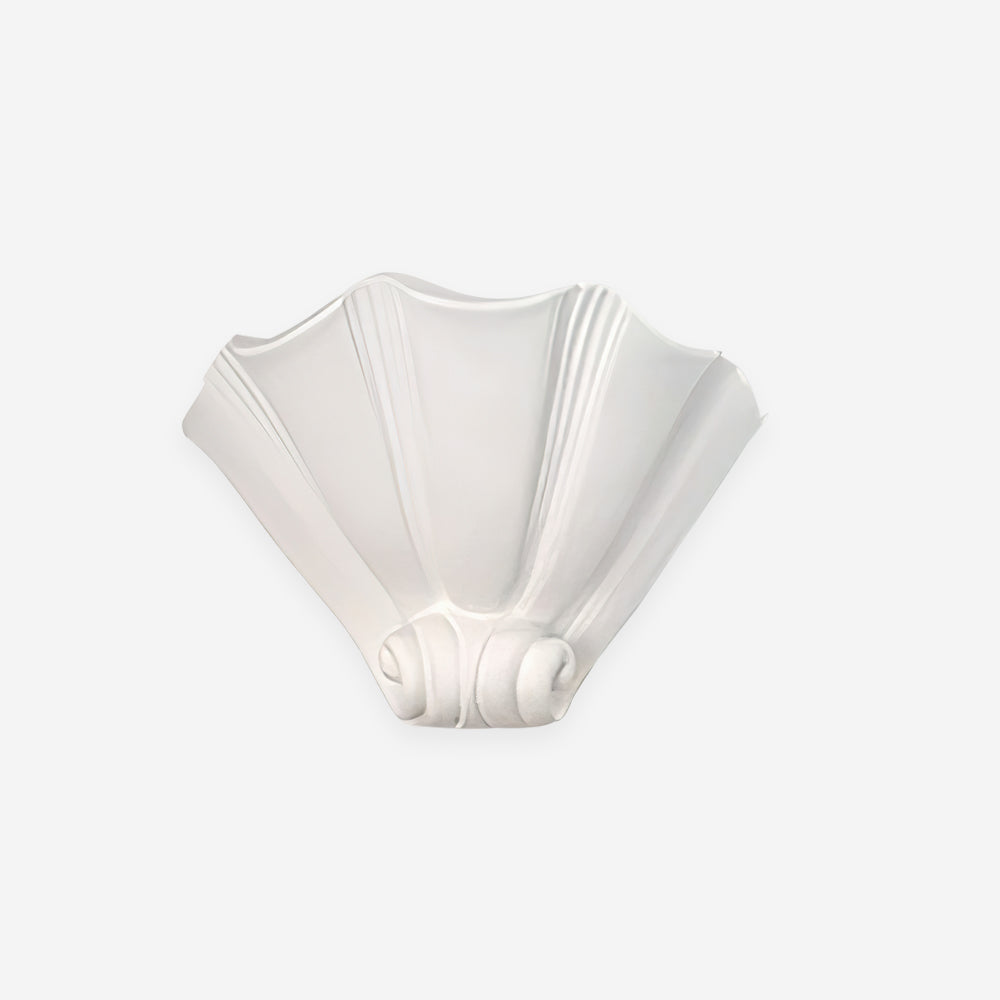 White Plaster Shell Wall Light With Integrated LED Dimmer Compatible
