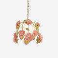 Floral Glass Chandelier Dimmable With Adjustable Hanging Chain