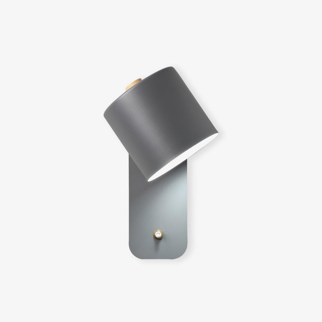Bedside Adjustable Wall Lamp With Rotatable Cylinder Head