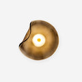 Amber Glass Wall Light With Integrated LED 25cm Diameter Damp Rated