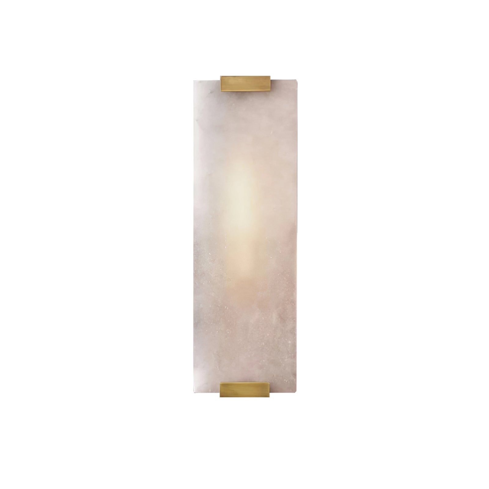 Halo Alabaster Panel Wall Light With Brushed Brass Finish