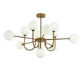Aurora Gold Glass LED Chandelier For Living Room And Dining Bedroom