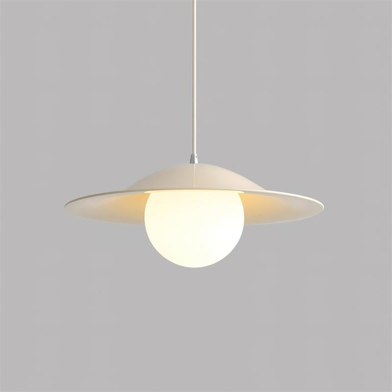 Metal Pendant Light With Glass Shade For Warm Ambience