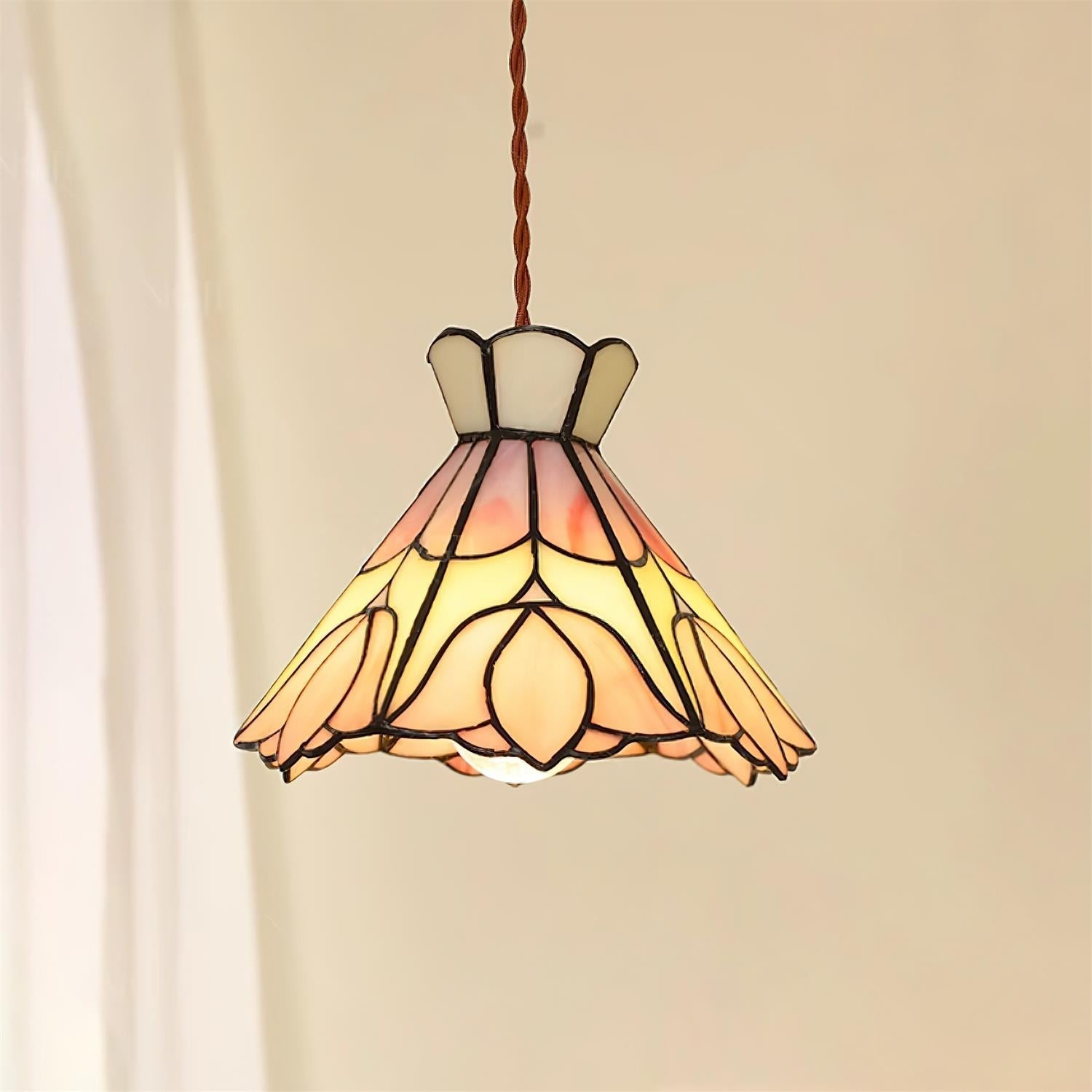 Rose Glass Pendant Light With Soft Warm Glow