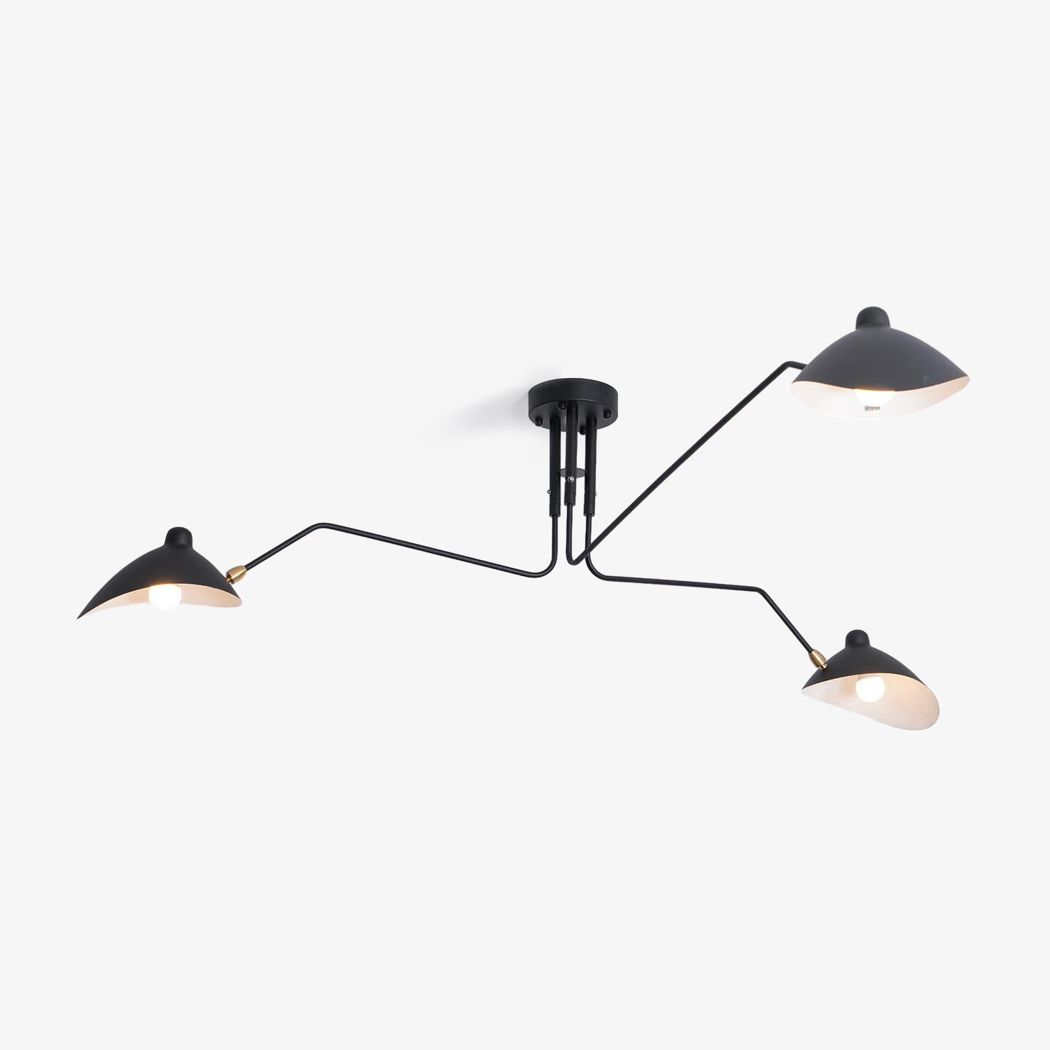 Industrial Three Arm Ceiling Light