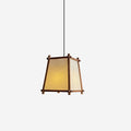 Geometric Fabric Pendant Light With Warm Glow