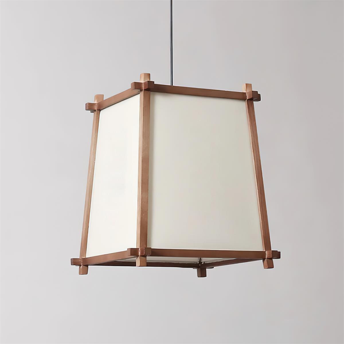 Geometric Fabric Pendant Light With Warm Glow