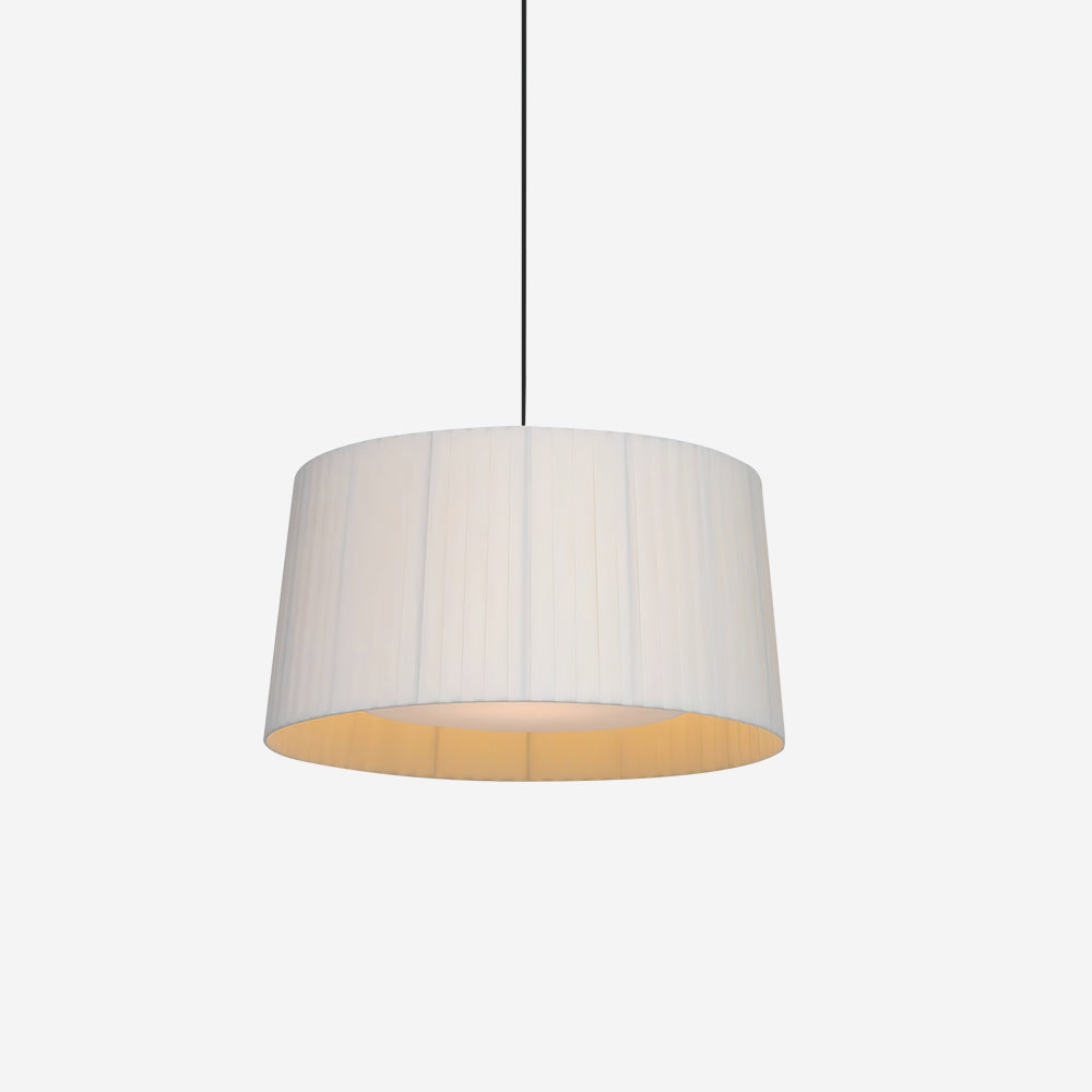 Pleated Fabric Pendant Light With Integrated LED