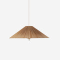 Natural Bamboo Pendant Lamp With Brass Accents