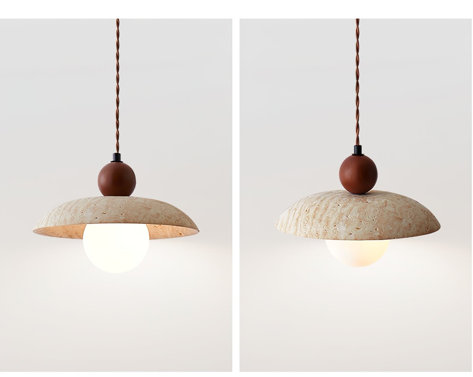Premium Travertine Pendant Light With Warm Glow