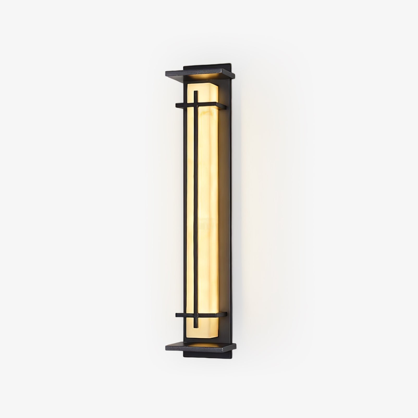 Square Outdoor Wall Light In Stainless Steel With Frosted Diffuser