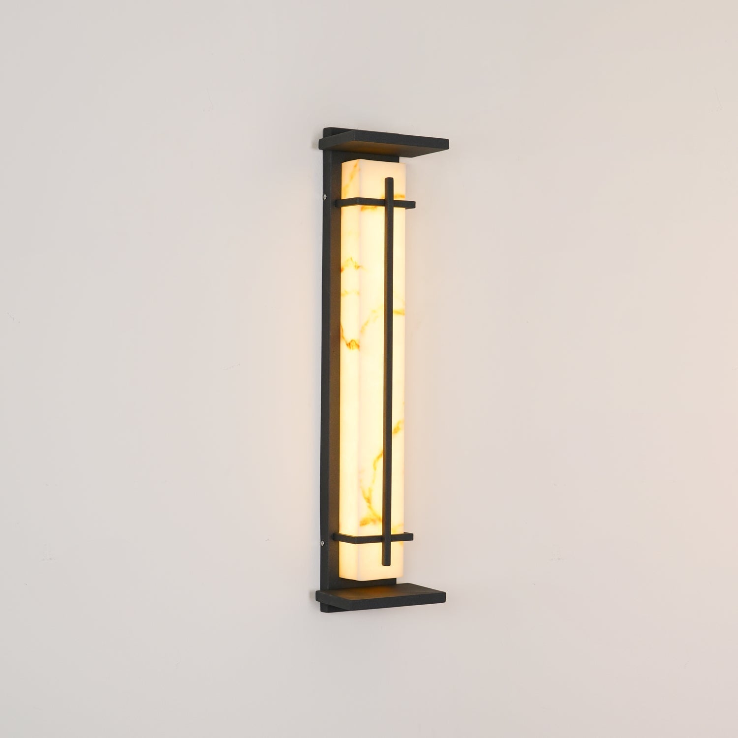 Square Outdoor Wall Light In Stainless Steel With Frosted Diffuser