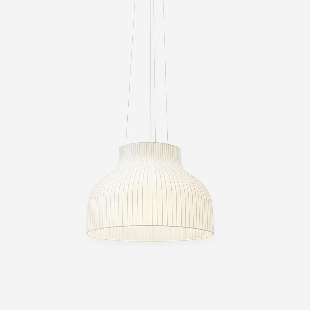 Silk Bell Pendant Light With Pleated Shade Minimalist