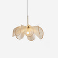 Bohemian Plant Fiber Pendant Lamp With Warm Brown Shade