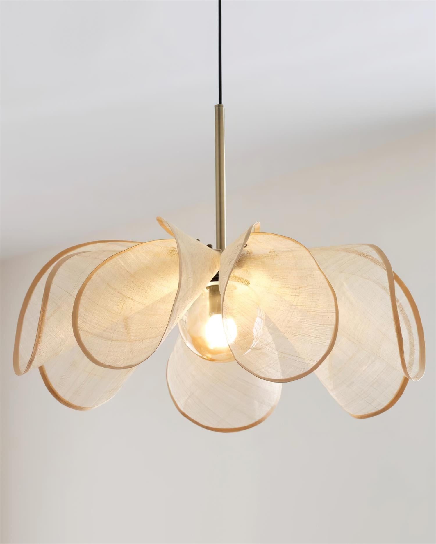 Petal Plant Fiber Pendant Lamp Bohemian Ambient Light
