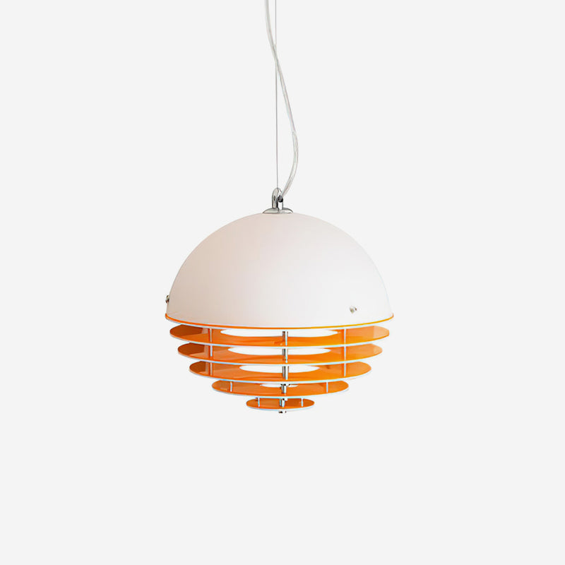 Pendant Lamp With Layered Shade For Soft Dining Room Glow