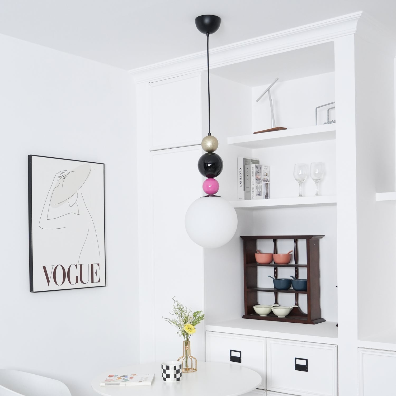 Glass Ball Pendant Light With Soft Ambient Glow