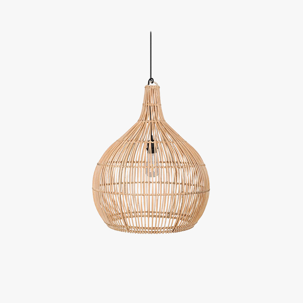 Japanese Inspired Rattan Pendant Light For Warm Ambience