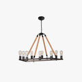 Vintage Industrial LED Pendant Light With Rope Accent