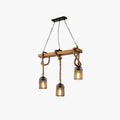 Suspension LED Minimaliste en Métal et Corde pour Café Moderne